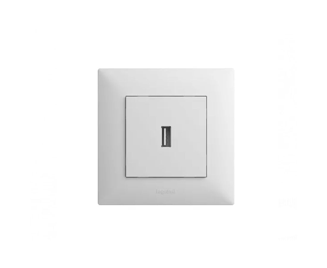 დამტენი (თეთრი) 768197-USB — როზეტები და ჩამრთველები